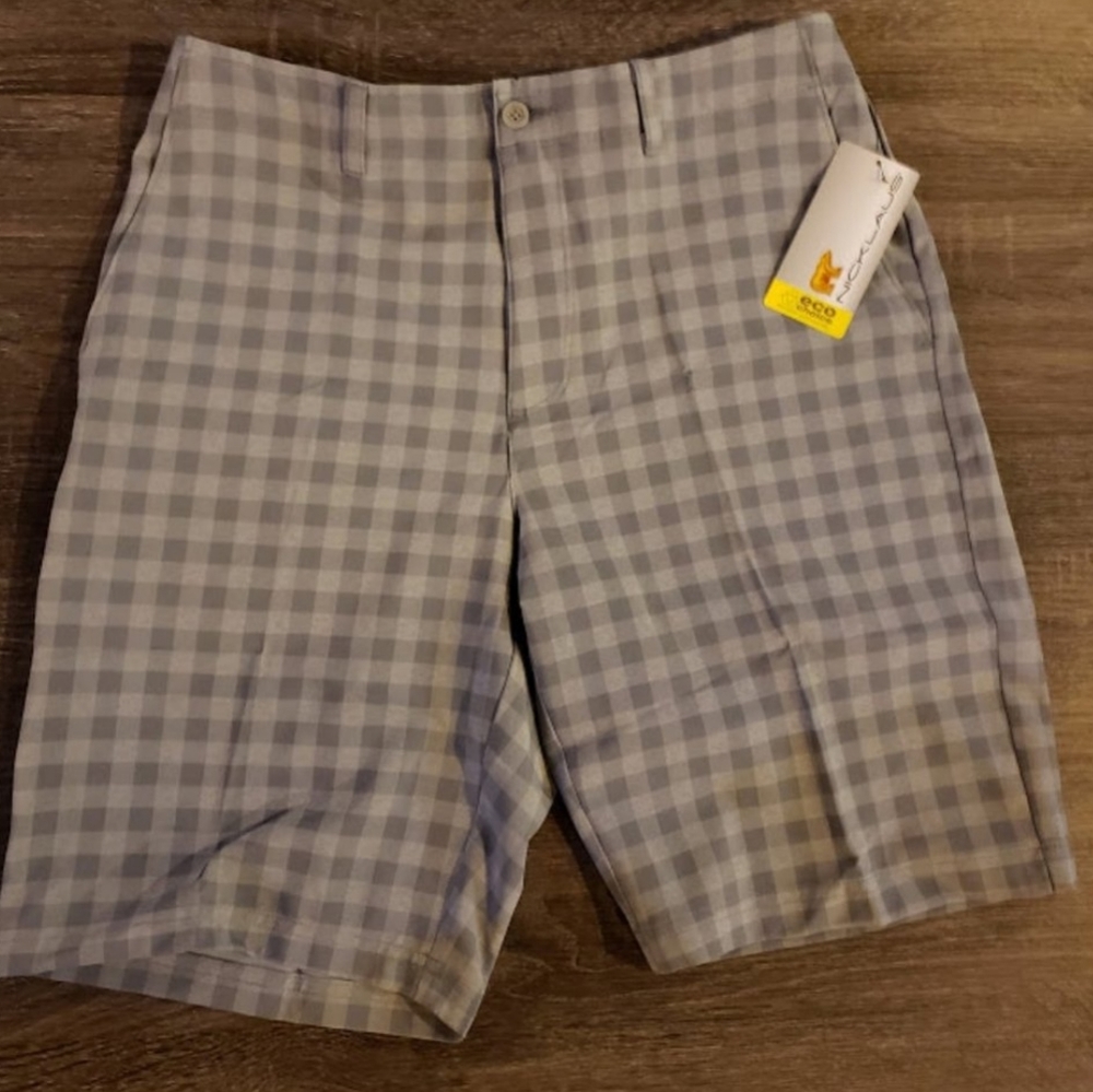 NEW! Jack Nicklaus Plaid Heathered Golf Shorts